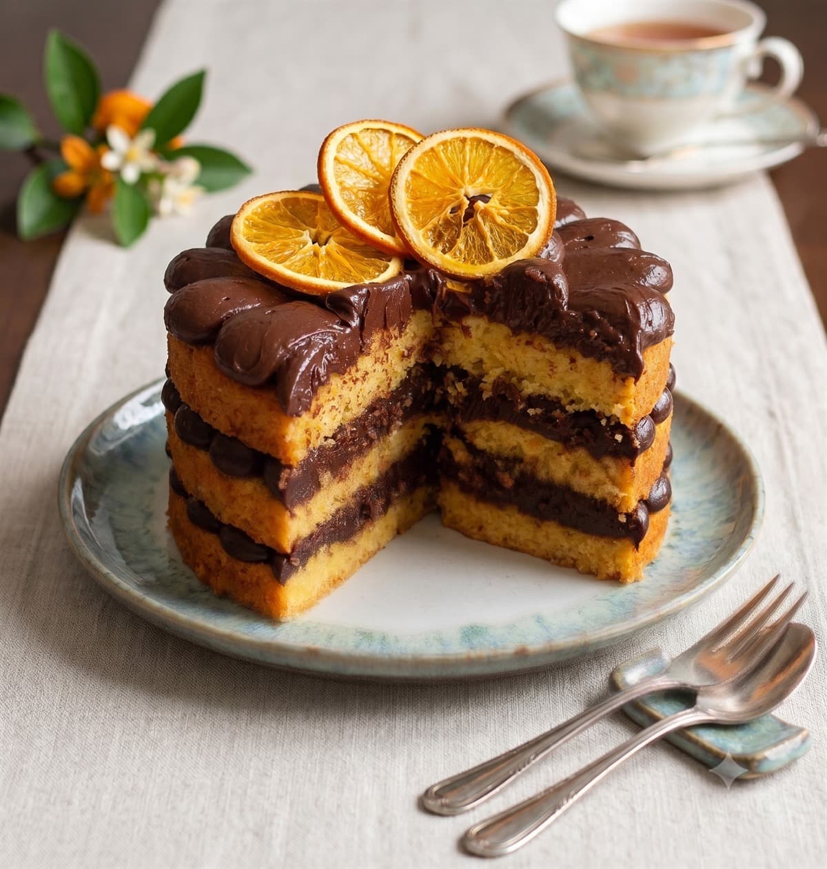 Naked Cake de Laranja com Chocolate - Dri Scaglia Confeitaria Artesanal
